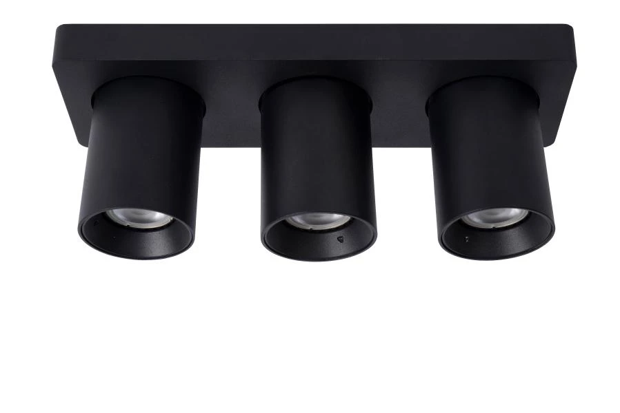 Lucide NIGEL - Ceiling spotlight - LED Dim to warm - GU10 - 3x5W 2200K/3000K - Black - turned off